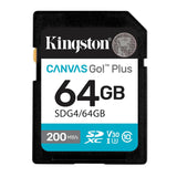 Kingston Canvas Go Plus 64GB 200MB/s Memory Card (2 Pk) with Card Reader Bundle