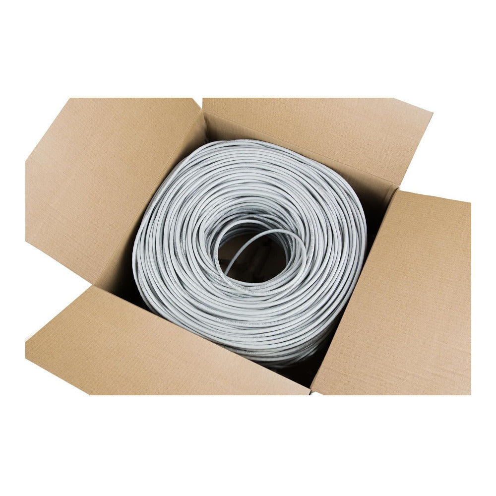 500-Ft Bulk Cat6 Ethernet Cable (Gray) with RJ45 Pass Through Crimper Kit Bundle