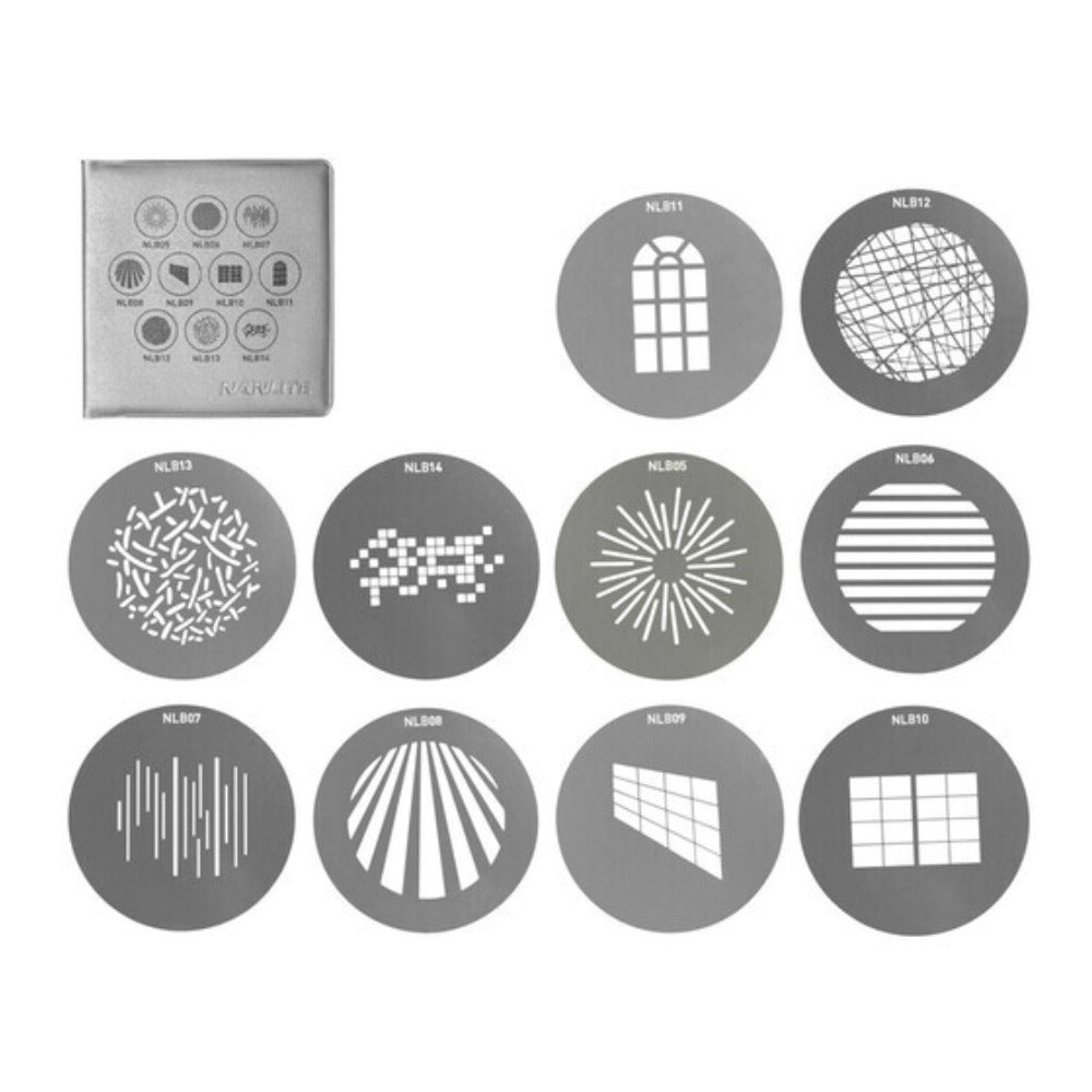 Nanlite BM Bowens Mount Projection Attachment Gobo Set 1 (10-Pack) (Open Box)