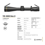 Leupold VX-6HD Gen 2 3-18x44mm CDS-SZL2 TMOA Riflescope (30mm, Matte Black)
