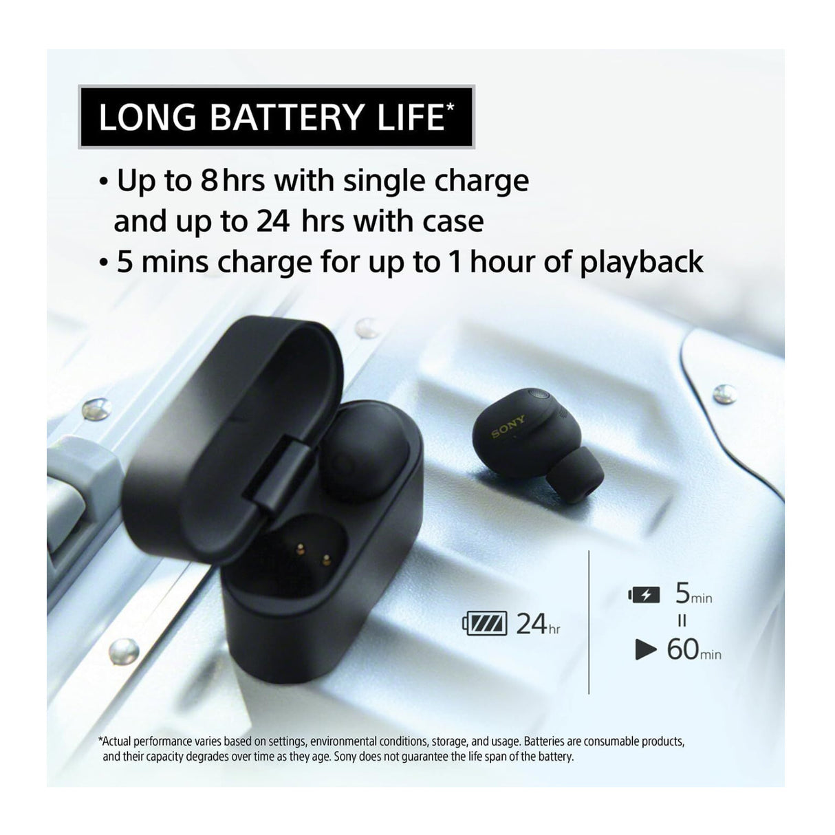 Sony WF-1000XM6 The Best Truly Wireless Noise Cancelling Earbuds (Black)