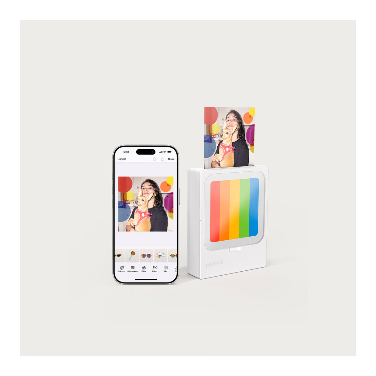 Polaroid HiPrint 3x3 Pocket Photo Printer with 10 Sheets - (White)