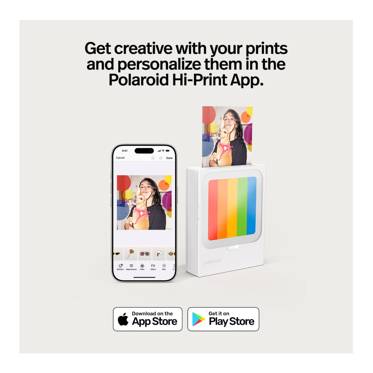 Polaroid HiPrint 3x3 Pocket Photo Printer with 10 Sheets - (White)