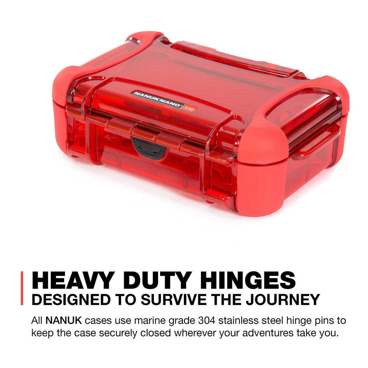 NANUK 330 Nano Series Waterproof Large Hard Case (Red) (Open Box)