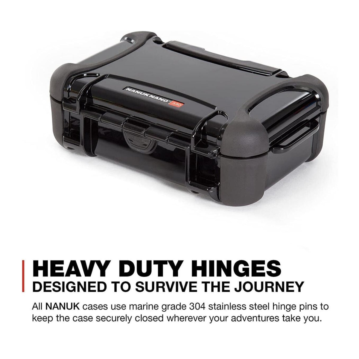 NANUK 320 Nano Series Large Waterproof Polycarbonate Hard Case (Black) (Open Box)