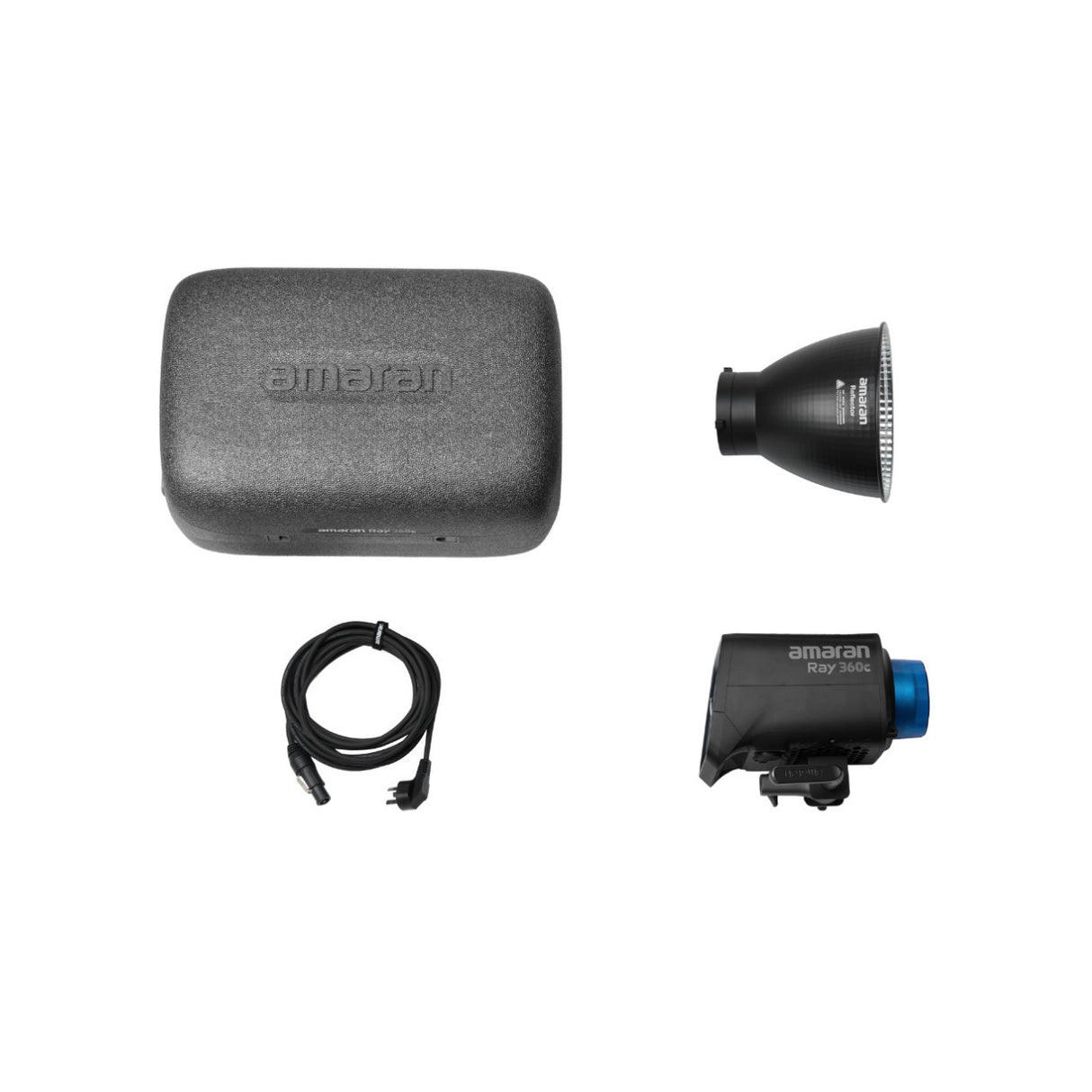 Amaran Ray 360c Full-Color COB Video Light (US) with 3' Soft Light Modifier