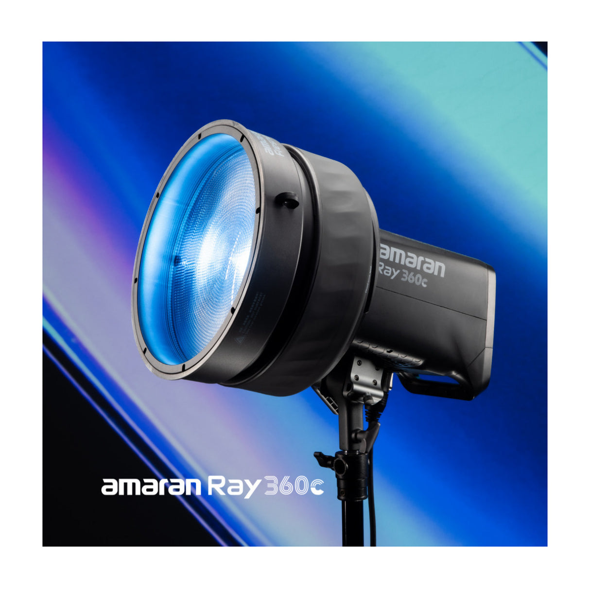 Amaran Ray 360c Full-Color COB Video Light (US) with Light Box 60x90 Softbox