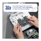Brother TZe2412PK P-touch Black Print on White Laminated Label Tape (2-Pack)