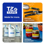 Brother TZe2412PK P-touch Black Print on White Laminated Label Tape (2-Pack)