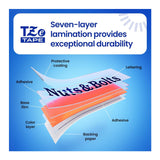 Brother TZe2412PK P-touch Black Print on White Laminated Label Tape (2-Pack)