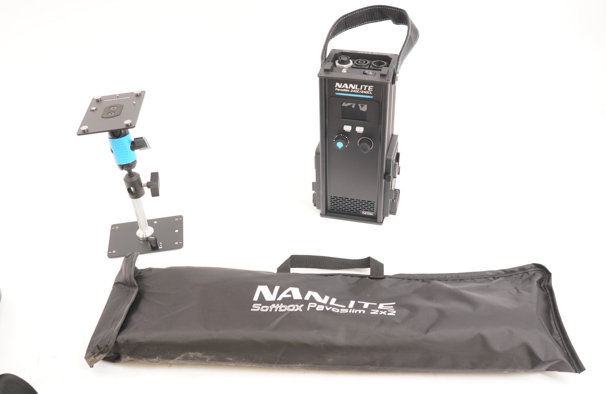 Nanlite PavoSlim 240C 2x2 RGBWW LED Panel with included softbox & eggcrate, Lume (Used)