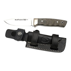 MUELA Kodiak-10G Canvas Micarta Handle Hunting Knife with Leather Sheath (Open Box)