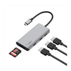 Belkin 5-in-1 MultiPort Docking Station USB-C Hub with 4K 5Gbps Aluminum Dock (Open Box)