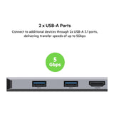 Belkin 5-in-1 MultiPort Docking Station USB-C Hub with 4K 5Gbps Aluminum Dock (Open Box)