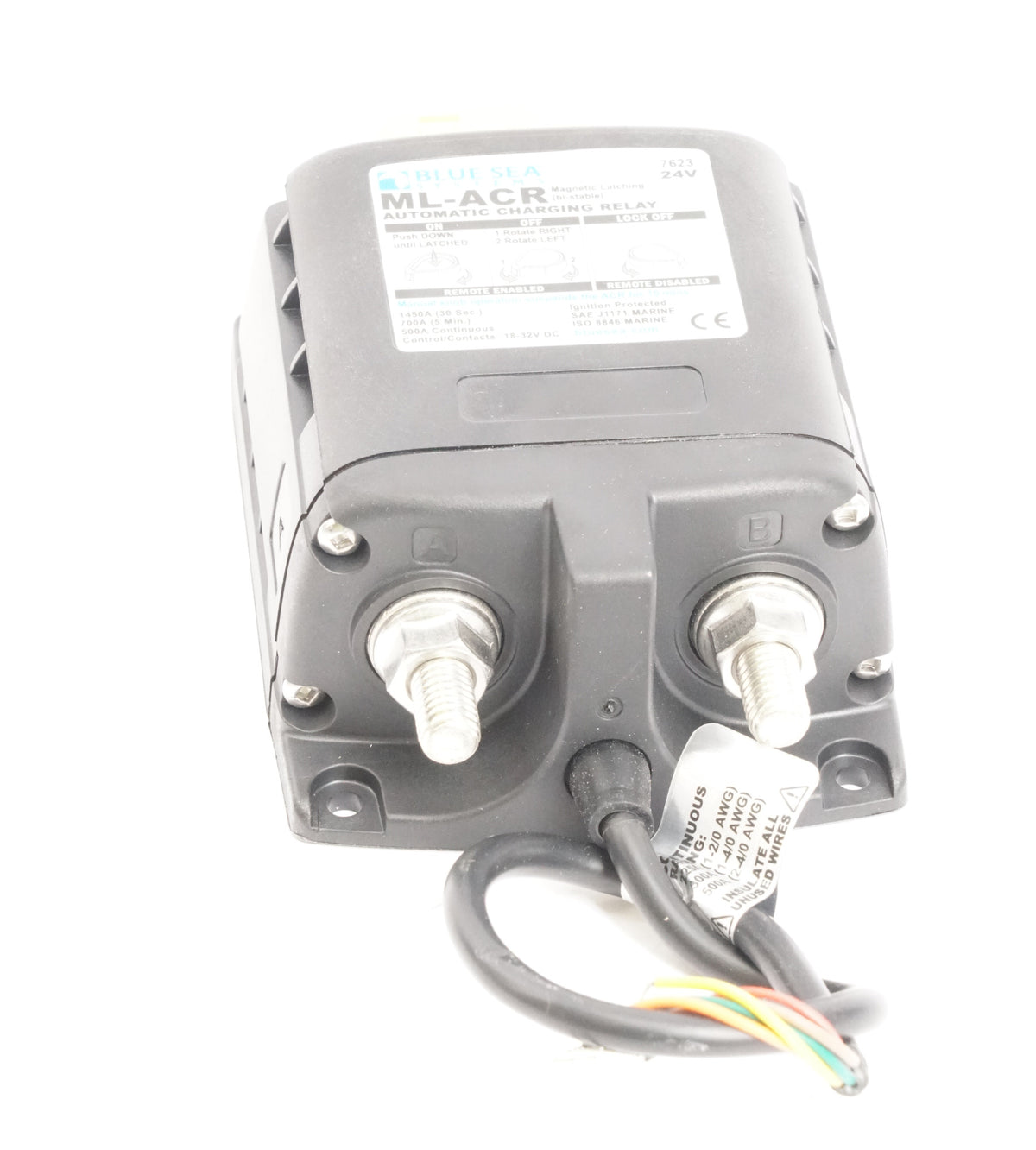 Blue Sea Systems 7623 ML-ACR 24V DC 500A Automatic Charging Relay (Beige)