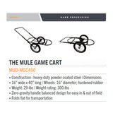 Muddy Mule Game Cart with 16 Inch Wheels and 300 Lbs. Capacity (Open Box)