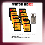 Kodak 16GB Class 10 UHS-I U1 SDHC Memory Card with Card Reader Bundle