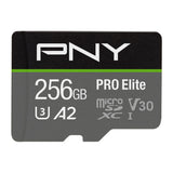 PNY 256GB PRO Elite UHS-I microSDXC Memory Card with SD Adapter