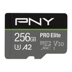 PNY 256GB PRO Elite UHS-I microSDXC Memory Card with SD Adapter
