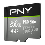 PNY 256GB PRO Elite UHS-I microSDXC Memory Card with SD Adapter