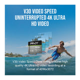 PNY 256GB PRO Elite UHS-I microSDXC Memory Card with SD Adapter