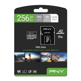 PNY 256GB PRO Elite UHS-I microSDXC Memory Card with SD Adapter
