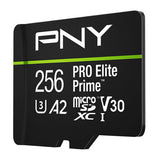 PNY 256GB PRO Elite Prime microSDXC Memory Card with SD Adapter