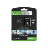 PNY 256GB PRO Elite Prime microSDXC Memory Card with SD Adapter