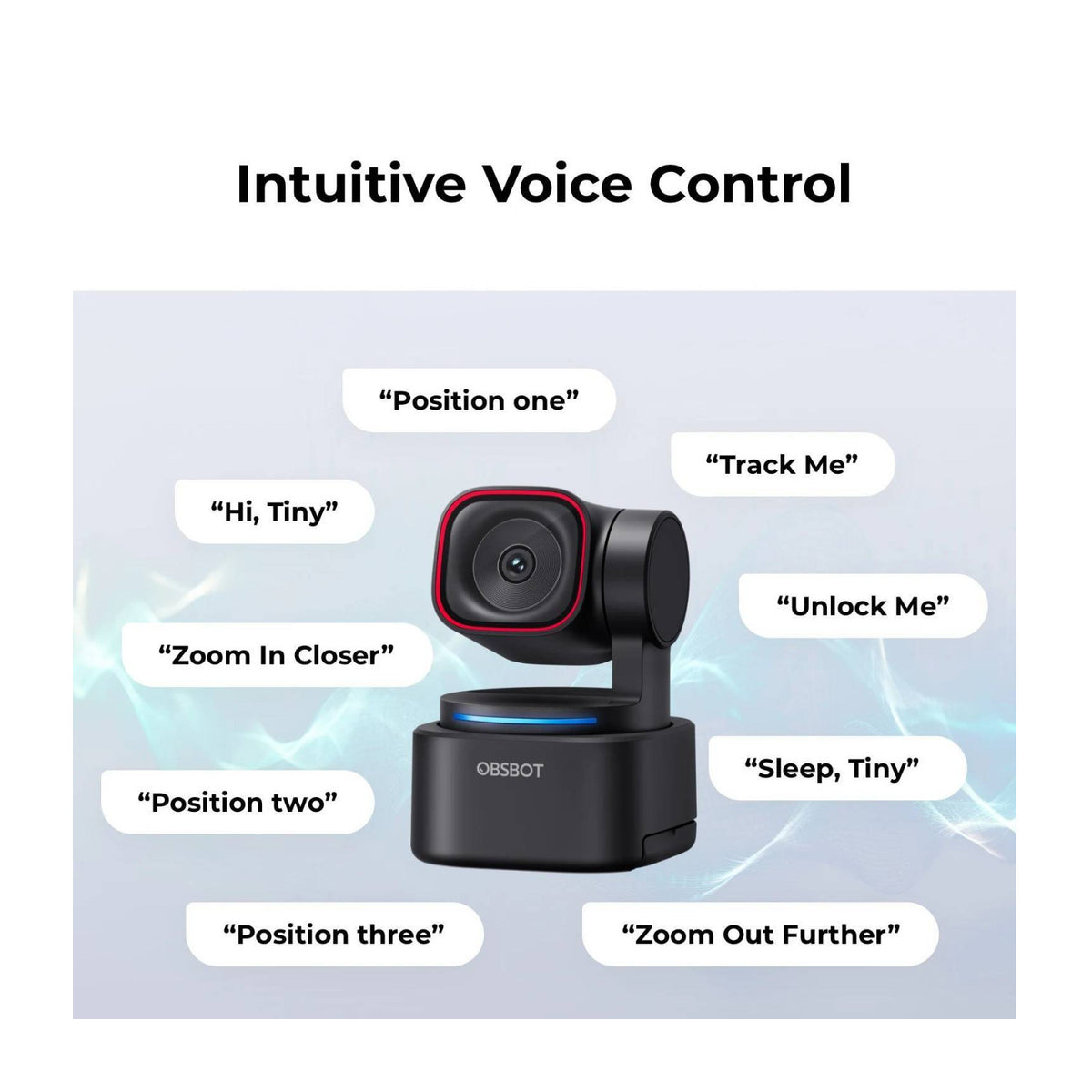 OBSBOT Tiny 3 Lite AI-Powered Spatial Audio 4K PTZ Lite Webcam (Open Box)