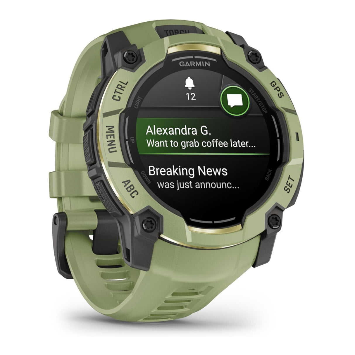Garmin Instinct 3 50mm AMOLED GPS Smartwatch (Fern Green, Limited Edition)
