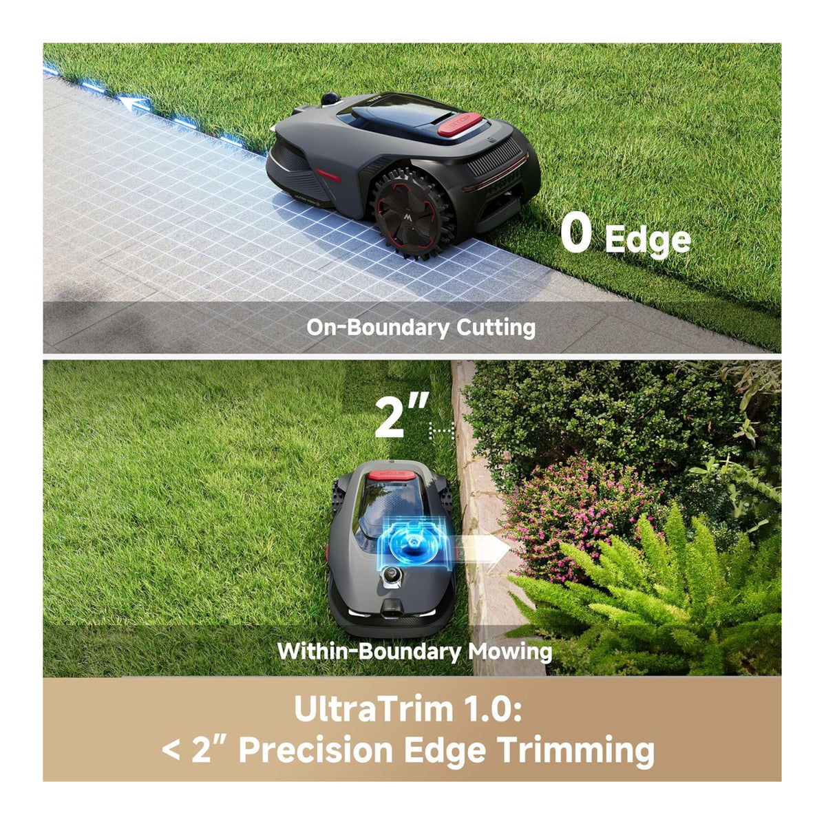 MOVA LiDAX Ultra 1000 Robot Lawn Mower - 360 3D LiDAR w/ AI Vision Auto-Mapping (Open Box)