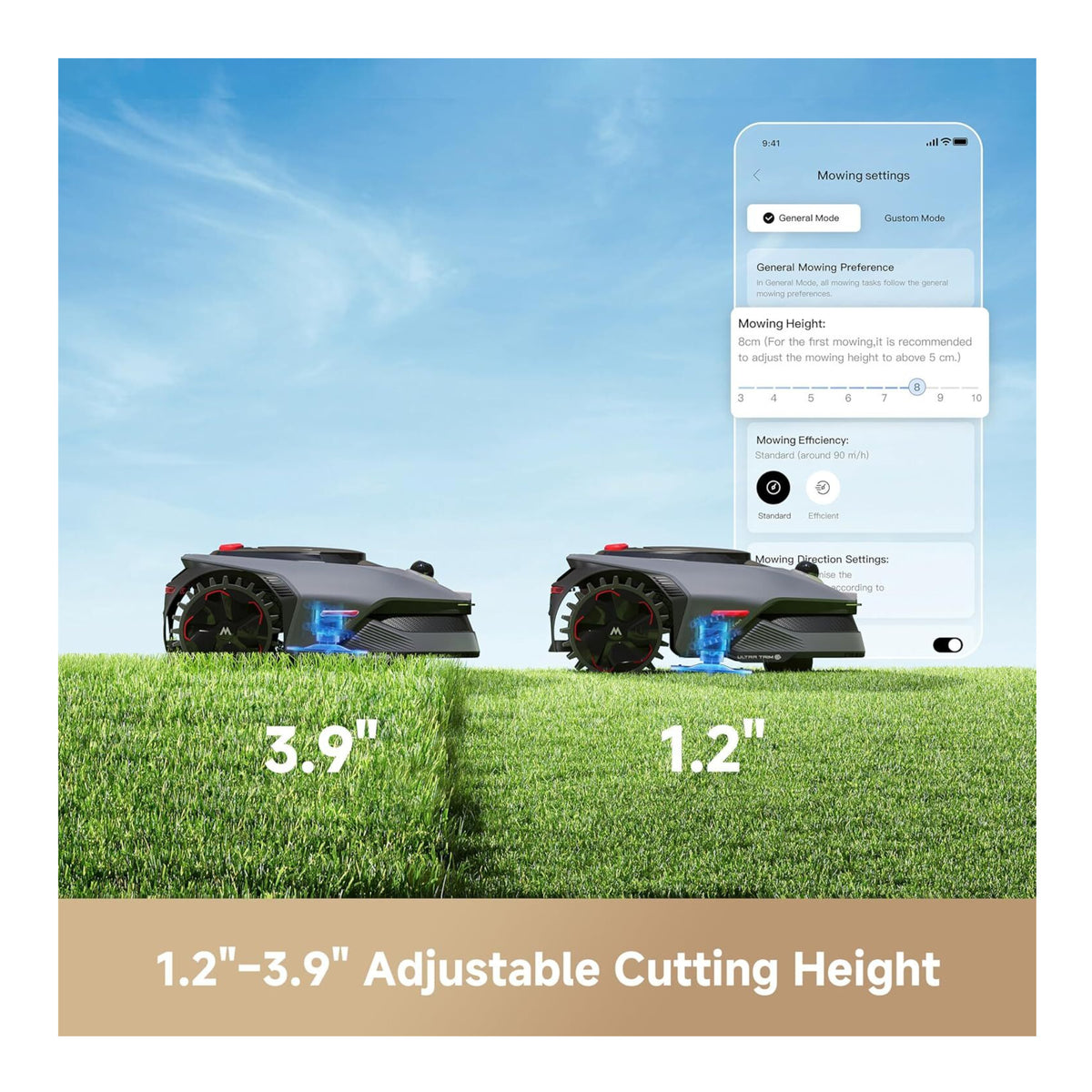 MOVA LiDAX Ultra 1000 Robot Lawn Mower - 360 3D LiDAR w/ AI Vision Auto-Mapping (Open Box)
