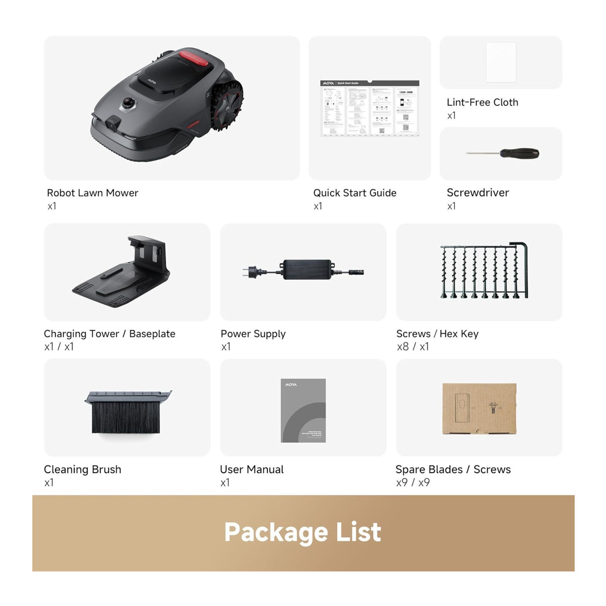 MOVA LiDAX Ultra 1000 Robot Lawn Mower - 360 3D LiDAR w/ AI Vision Auto-Mapping (Open Box)