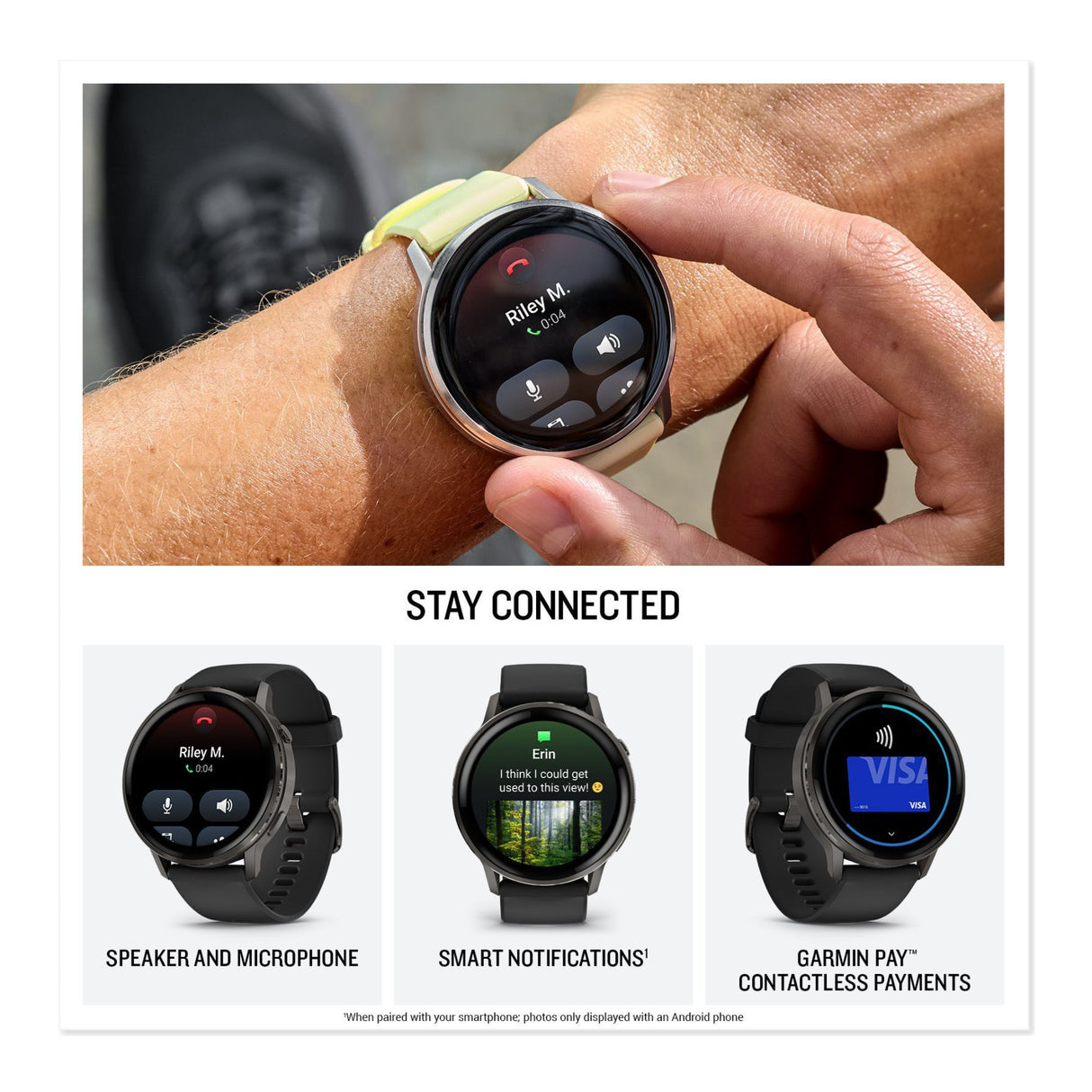 Garmin Venu 4 45mm AMOLED (Slate/Black) GPS Smartwatch with Earbuds Bundle