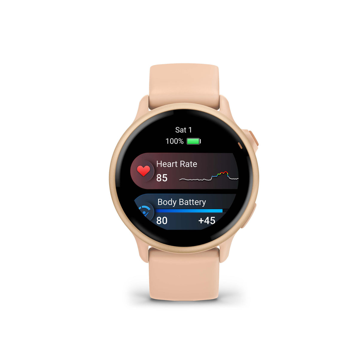 Garmin vivoactive 6 GPS Smartwatch (Metallic Pink) with Wireless Earbuds Bundle