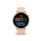 Garmin vivoactive 6 GPS Smartwatch (Metallic Pink) with Wireless Earbuds Bundle