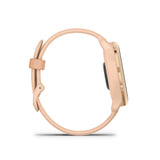 Garmin vivoactive 6 GPS Smartwatch (Metallic Pink) with Wireless Earbuds Bundle