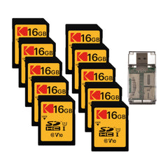 Kodak 16GB Class 10 UHS-I U1 SDHC Memory Card with Card Reader Bundle