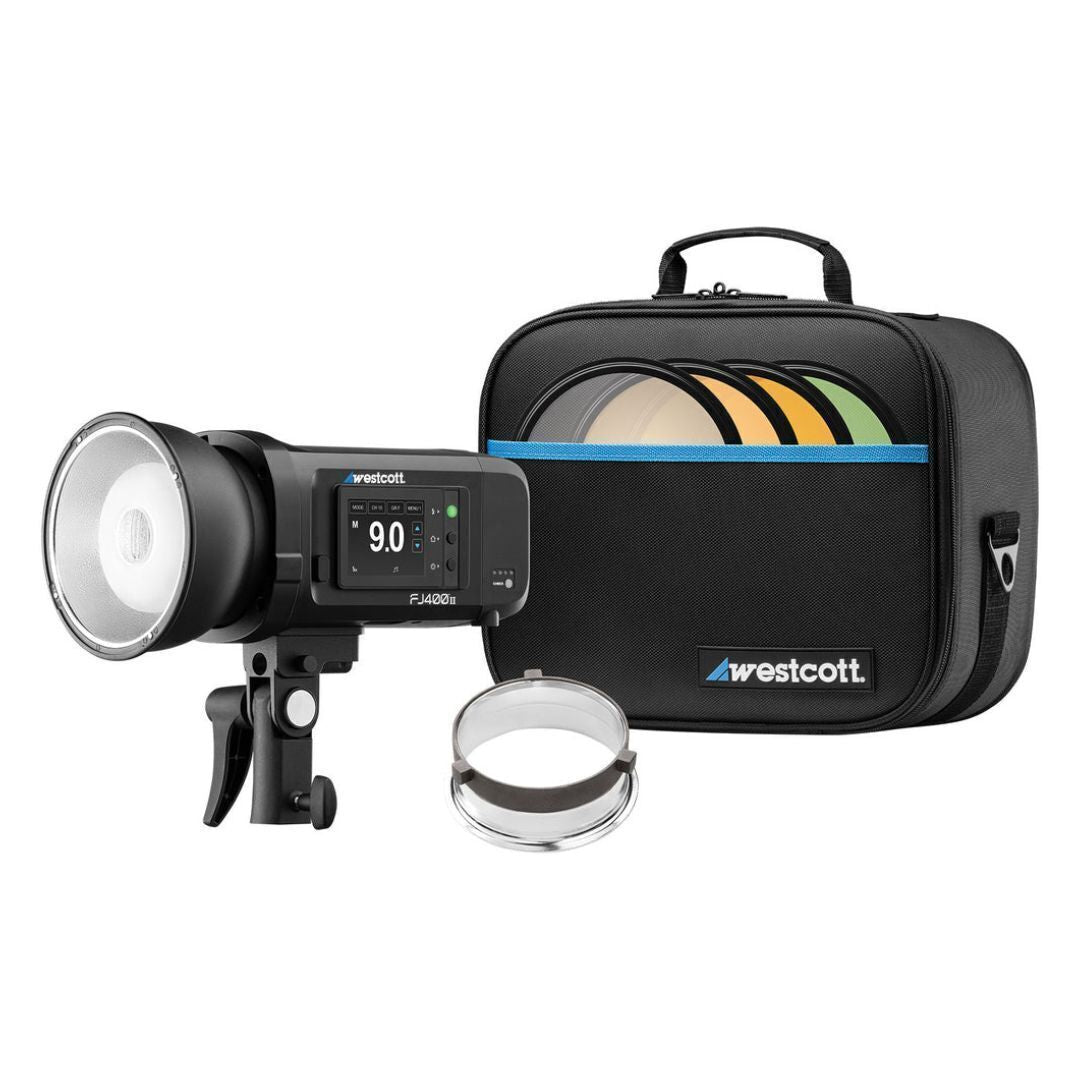 Westcott FJ400 II 400Ws Touchscreen Strobe with Battery and Heavy-Duty Light Stand Bundle