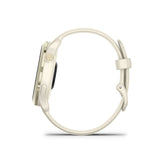 Garmin vivoactive 6 GPS Smartwatch (Lunar Gold/Bone) with Earbuds Bundle