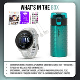 Garmin Forerunner 165 Music GPS Smartwatch (Whitestone) w/ Accessories Bundle
