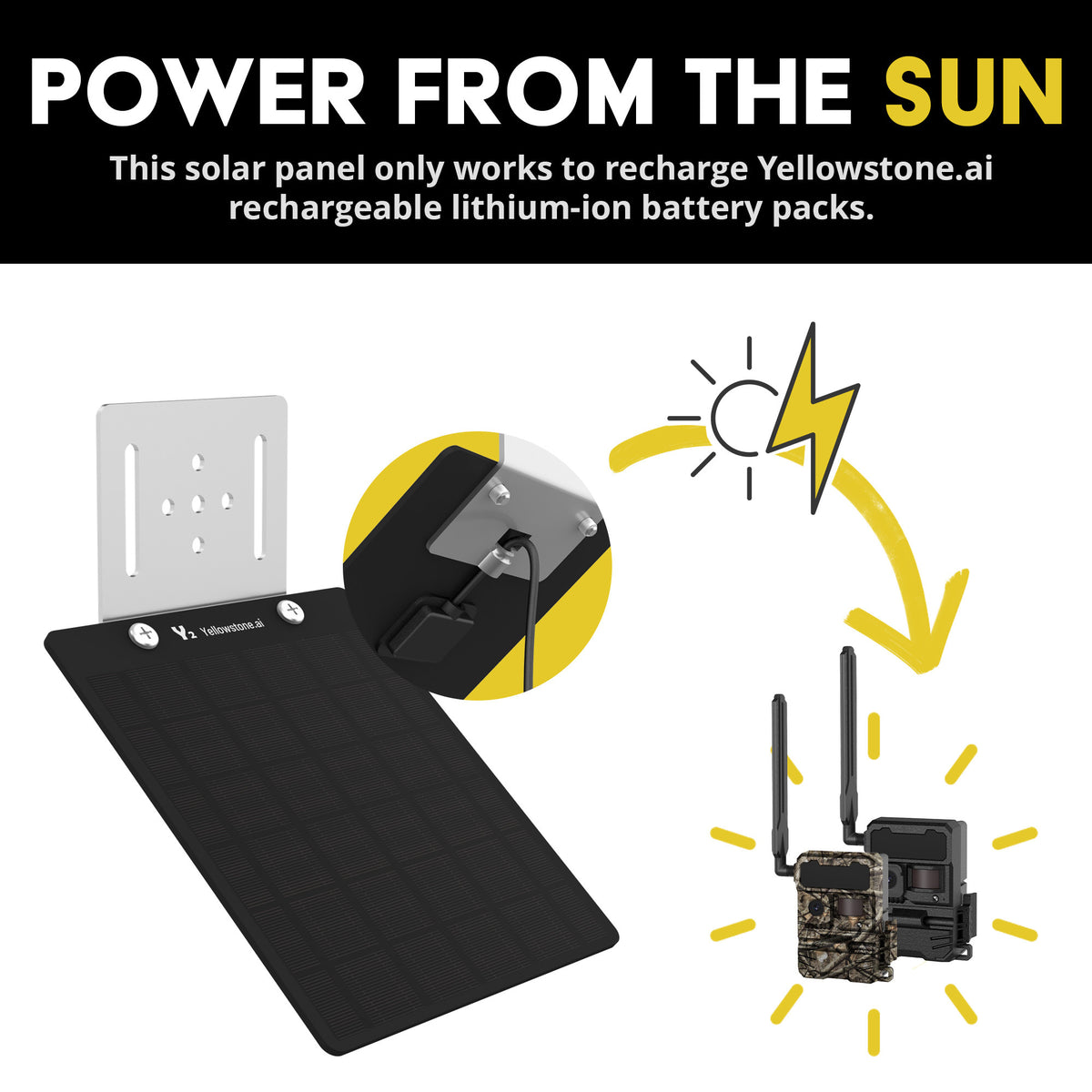 Yellowstone Y2 4G-LTE Trail Camera Bundle with Solar Panel and Accessories (Open Box)