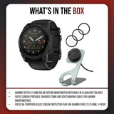Garmin Tactix 8 51mm Solar Edition GPS Smartwatch (Black) w/ Accessories Bundle