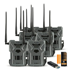 Spypoint Flex Dark Cellular Trail Camera (6 Pack) with Accessories Bundle