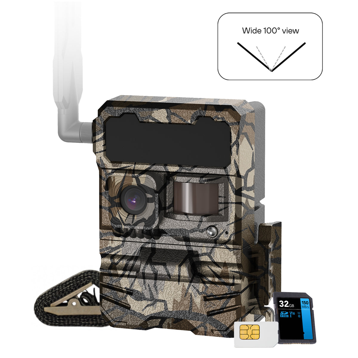 Yellowstone Y2 4G-LTE Cellular Trail Camera (4-Pack) Bundle with Accessories