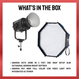Amaran Ray 660W Full Color COB Video Light with AC Power and Octa Dome 60 Bundle