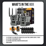 Spypoint Flex Dark GPS Cellular Trail Camera (6-Pack) Bundle