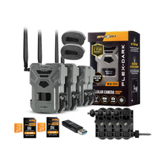 Spypoint Flex Dark Cellular Trail Camera (4-Pack) Bundle