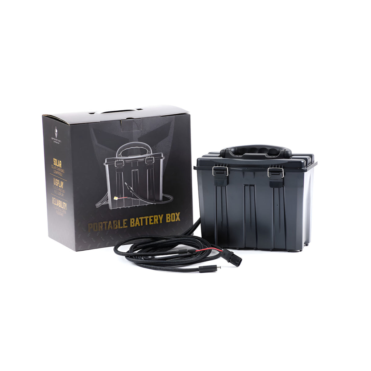 Spartan Corrosion-resistant 12V SLA Battery Box with Output/Solar Dual Cable (Open Box)