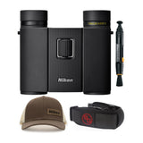 Nikon Trailblazer II 10x25 Compact Binoculars (Black) with Accessories Bundle